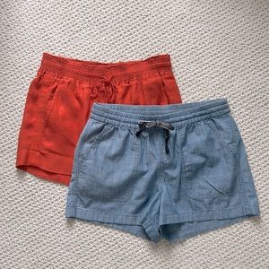 Womens J. Crew Pull-on Shorts— Set of 2, Size Small